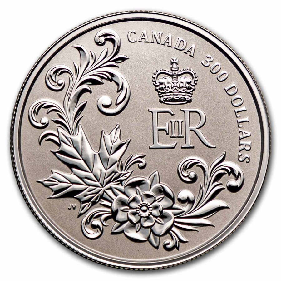 2022 Canada 1 oz Platinum $300 Queen Elizabeth II's Royal Cypher