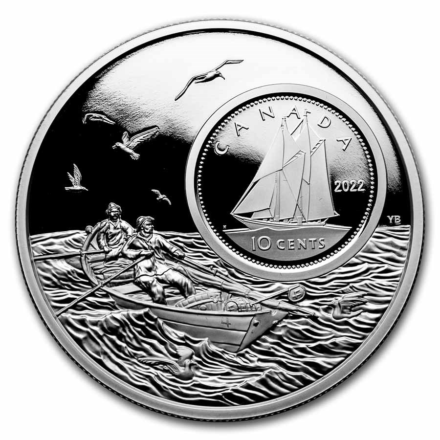 2022 Canada 5 oz Silver The Bigger Picture 10-Cent Bluenose