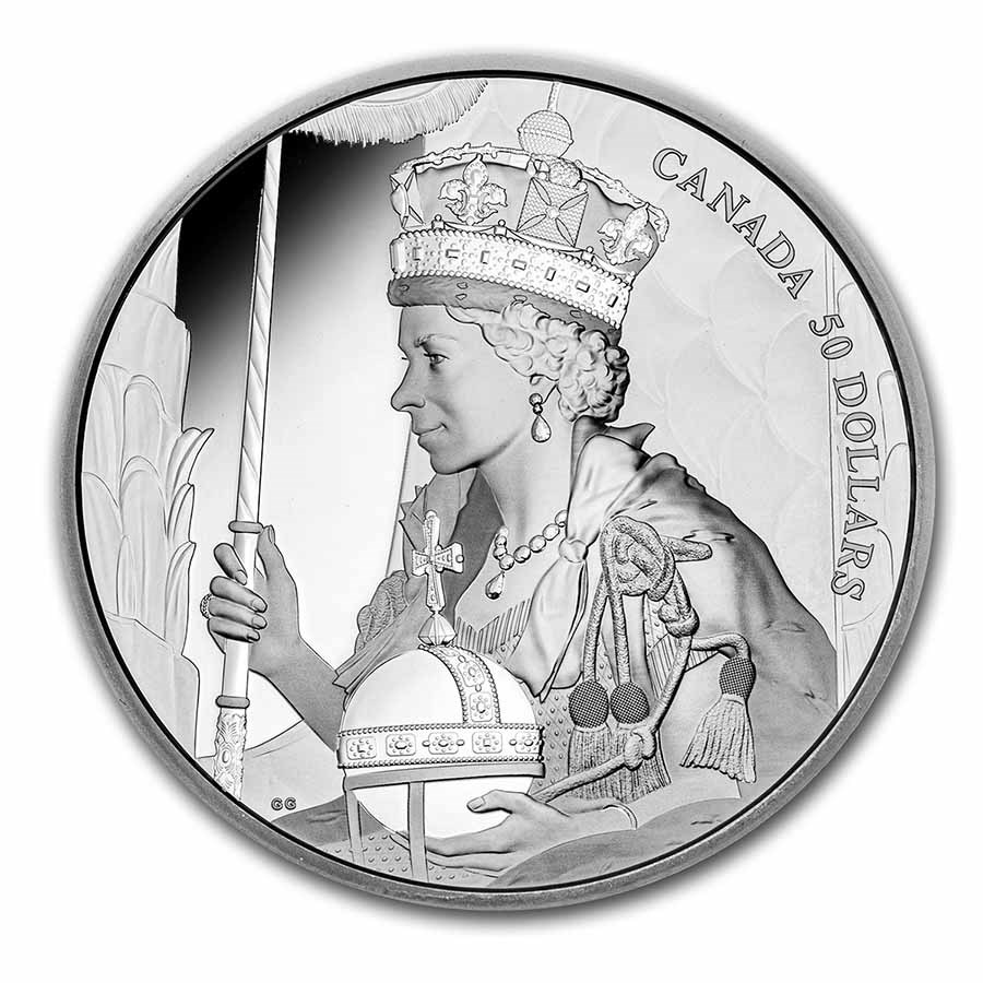 2022 Canada Silver $50 Queen Elizabeth II's Coronation