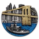 2022 Congo 5 oz Silver World's Famous Bridges: Brooklyn Bridge