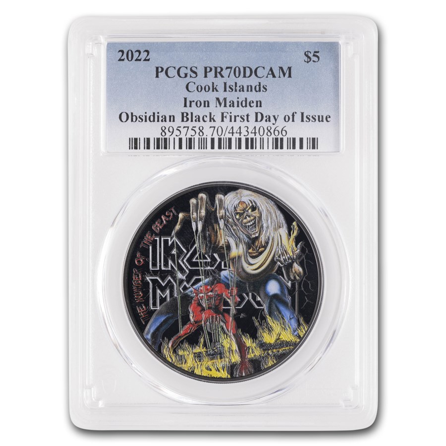 2022 Cook Islands 1 oz Silver Iron Maiden PR-70 DCAM PCGS (FDI)