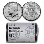 2022-D Kennedy Half Dollar 20-Coin Roll BU (Mint Wrapped)