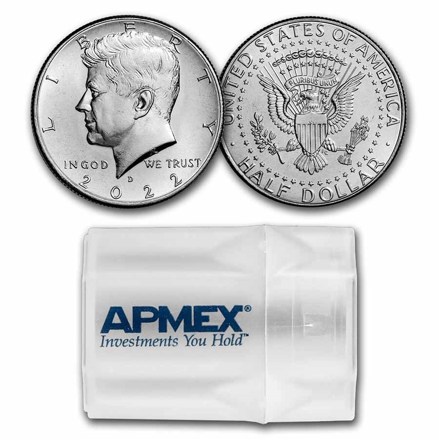 2022-D Kennedy Half Dollar 20-Coin Roll BU