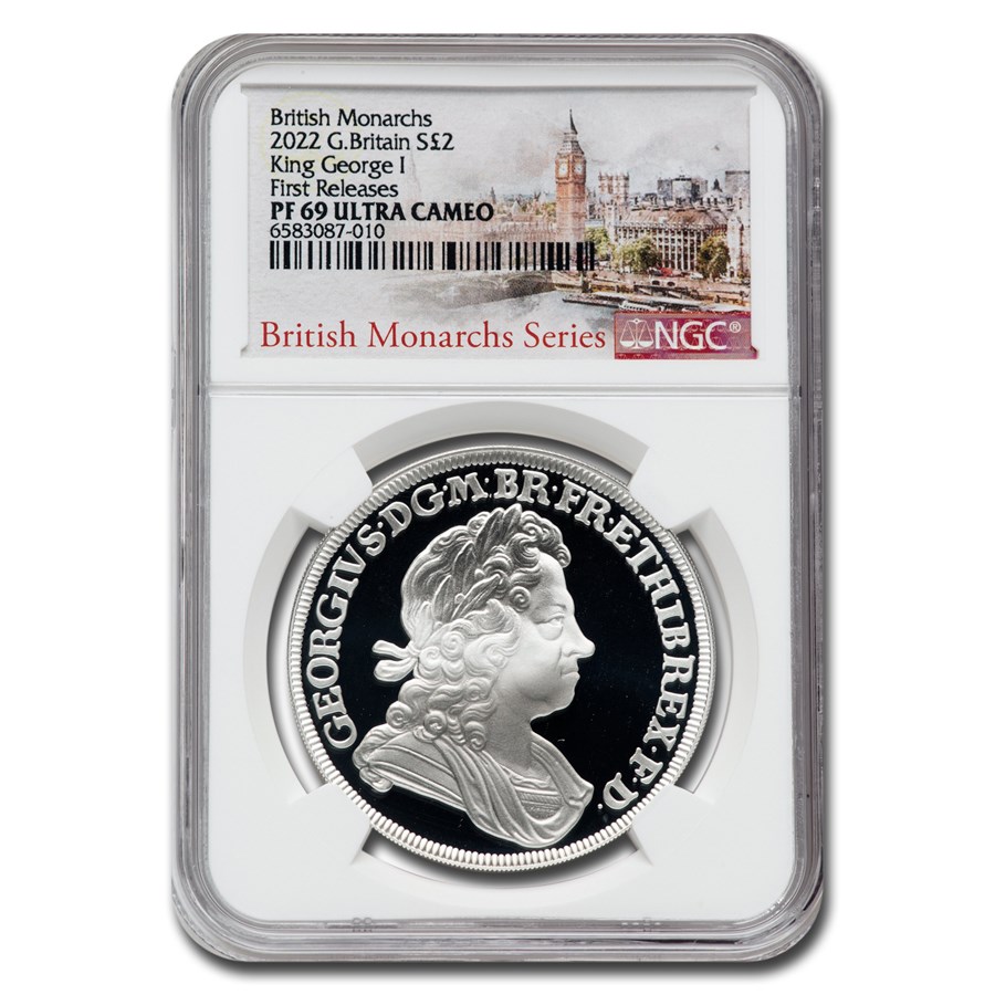 2022 England 1 oz Silver 2 Pounds George I PF-69 UCAM NGC (FR)