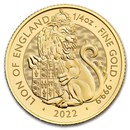 2022 GB 1/4 oz Gold Royal Tudor Beast The Lion of England