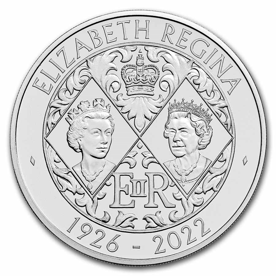 2022 GB £5 Silver Prf Her Majesty Queen Elizabeth Piedfort