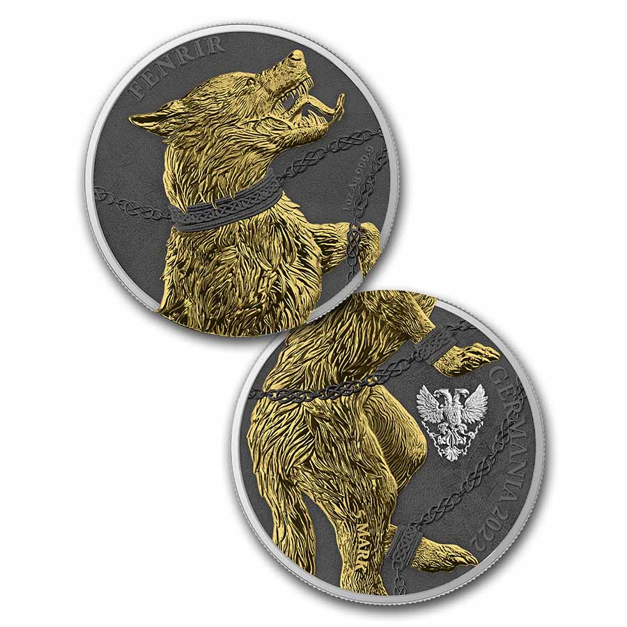 Fenrir 1 oz Silver BU ゲルマニアビースト シルバー 銀貨 - www