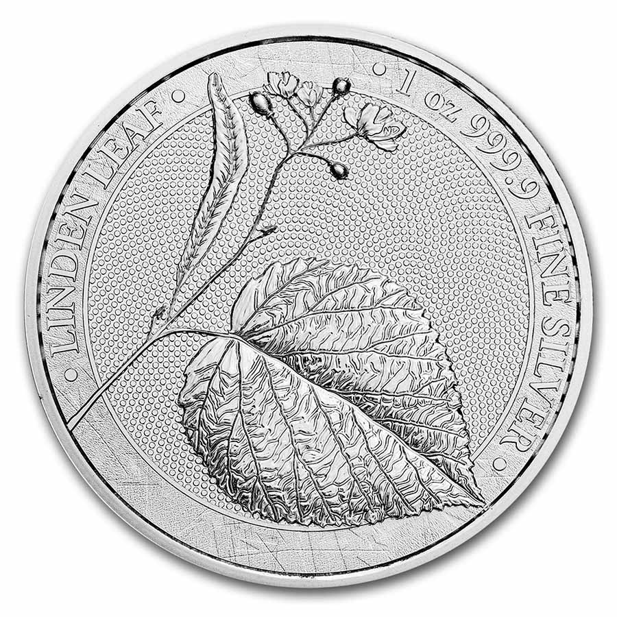 2022 Germania Linden Leaf 1 oz Silver Round BU