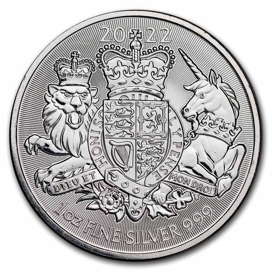 2022 Great Britain 1 oz Silver The Royal Arms BU- Damaged