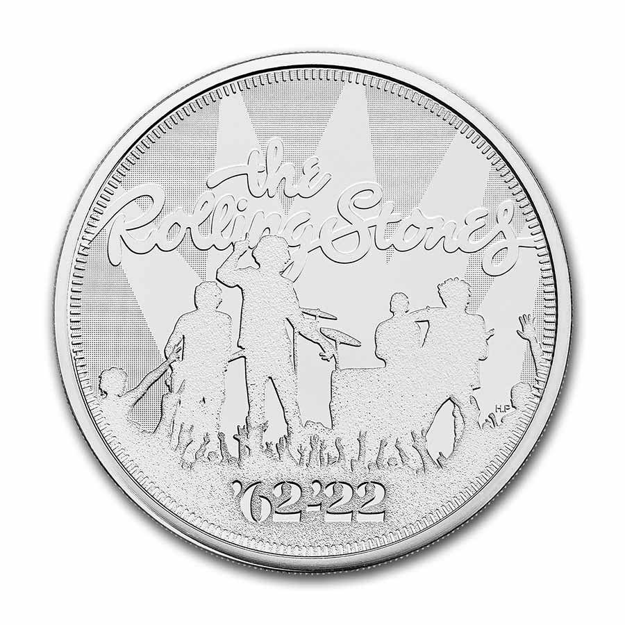 2022 Great Britain £5 Music Legends: The Rolling Stones BU