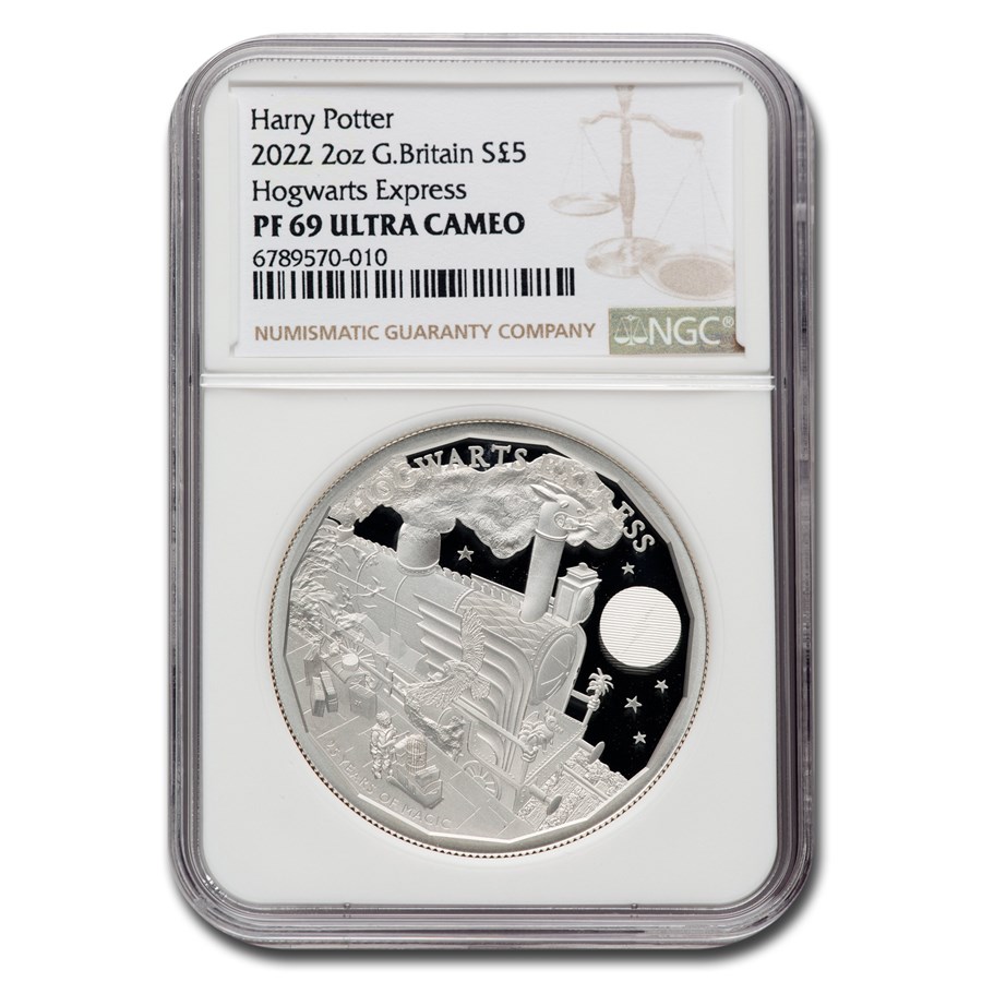 2022 Great Britain Hogwarts £5 Silver PF-69 UAM NGC