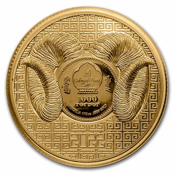 Buy 2022 Mongolia 1/10 oz Gold Proof Magnificent Argali (Ram) | APMEX