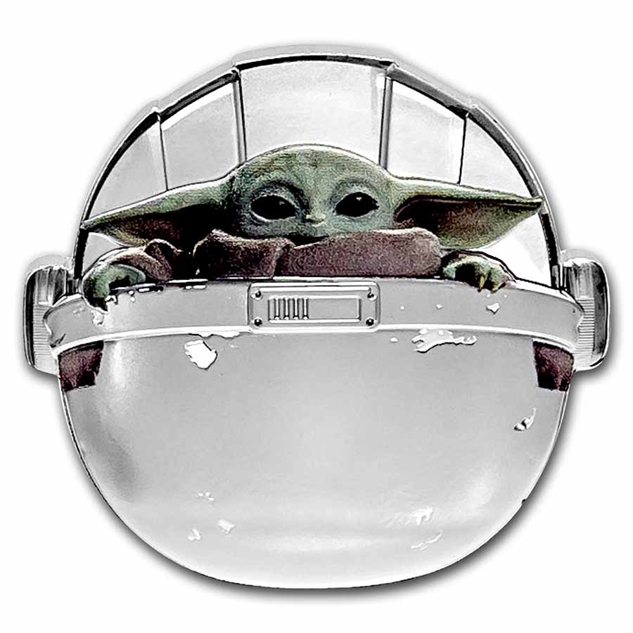 2021 the mandalorian chibi grogu 1 oz proof silver