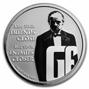 2022 Niue 1 oz Ag $2 The Godfather 50th: Keep Your Friends Close