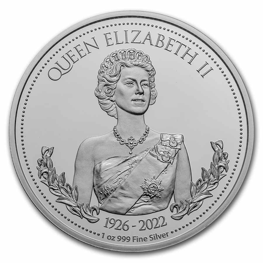 Buy 2022 Niue 1 oz Silver $2 Queen Elizabeth II Memorial Coin | APMEX