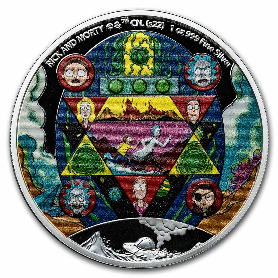 2022 Niue 1 oz Silver $2 Rick and Morty Coin