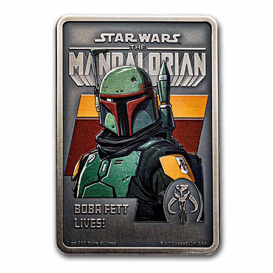 2022 Niue 1 oz Silver $2 Star Wars: Boba Fett Poster Coin