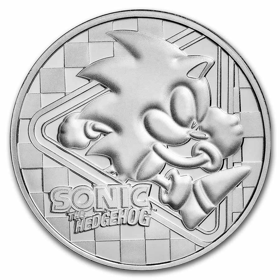 2022 Niue 1 oz Silver Sonic the Hedgehog Coin BU