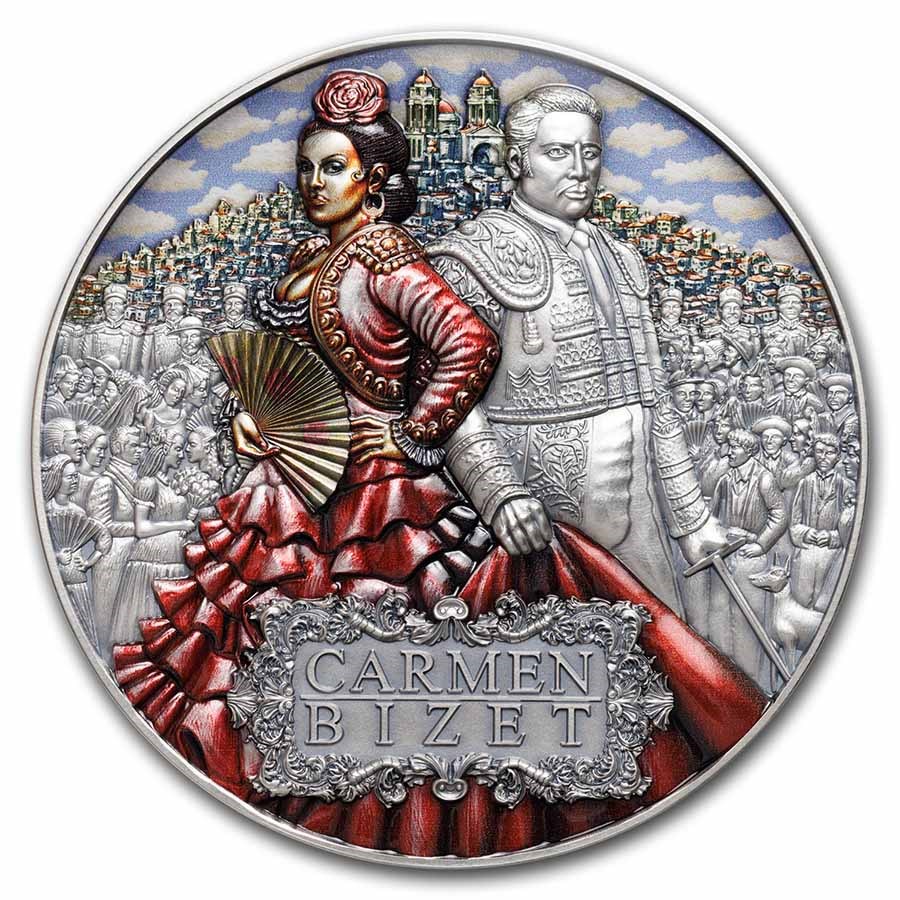 2022 Niue 2 oz Silver Antique Titans of Music: Carmen