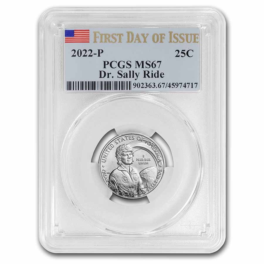 2022-P Dr. Sally Ride Silver Quarter MS-67 PCGS (FDI)