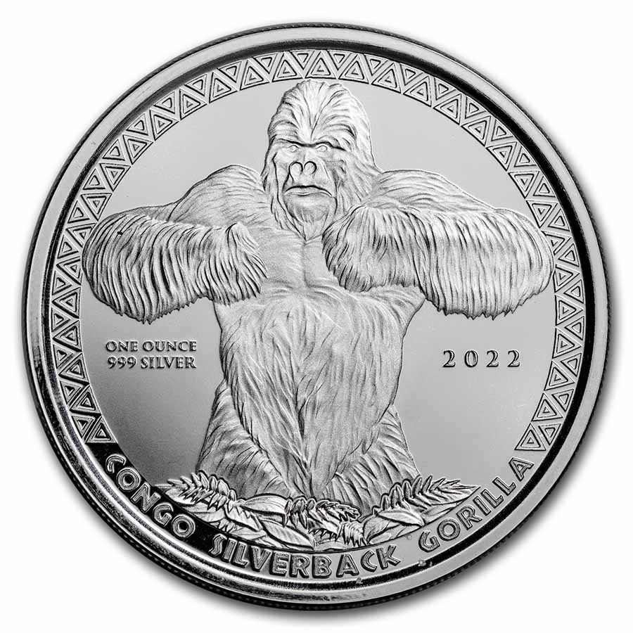 Buy 2022 Congo 1 oz Silver Silverback Gorilla PL | APMEX