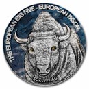 2022 Republic of Ghana 5 oz Silver European Big Five: Bison