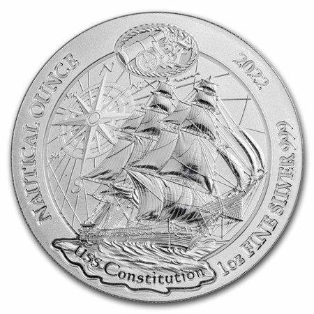 Buy 2022 Rwanda 1 oz Silver Nautical Ounce USS Constitution BU | APMEX