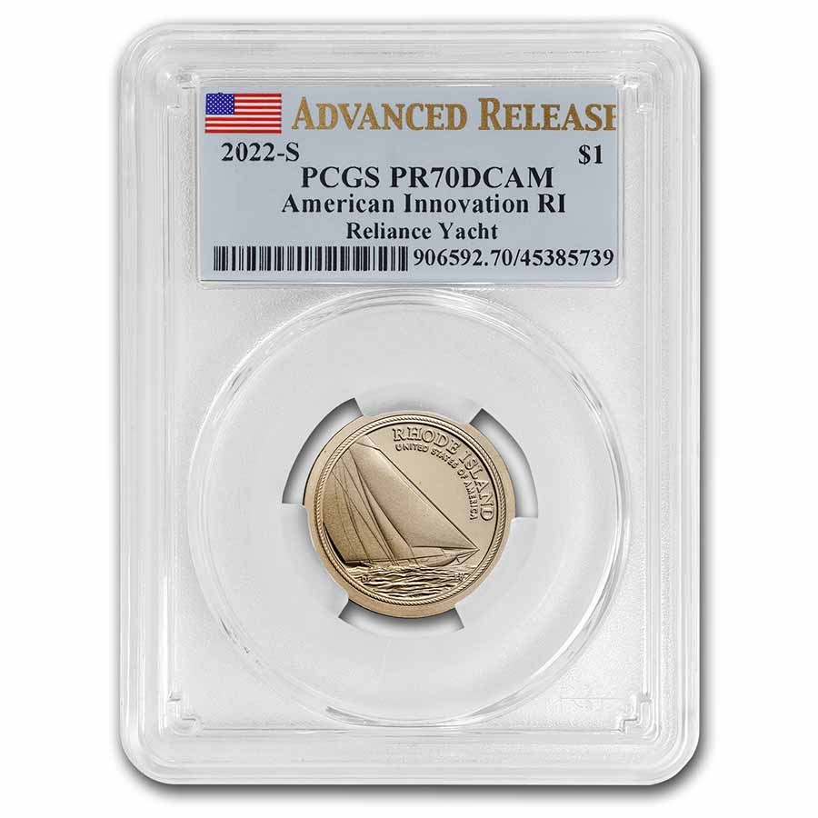 2022-S American Innovation $1 Reliance Yacht PR-70 PCGS (AR)