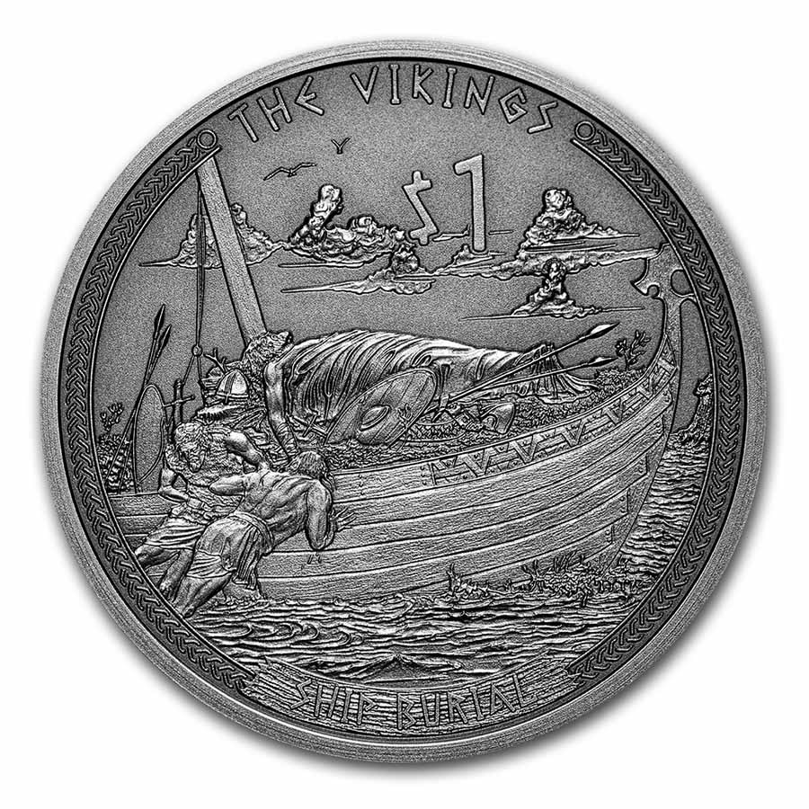 2022 Samoa 1/2 oz Silver The Vikings: Ship Burial