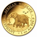 2022 Somalia 1 oz Gold Elephant Coin BU