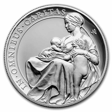 Buy 2022 St. Helena Proof APMEX | oz Queen\'s Silver Virtues £1 Charity 1