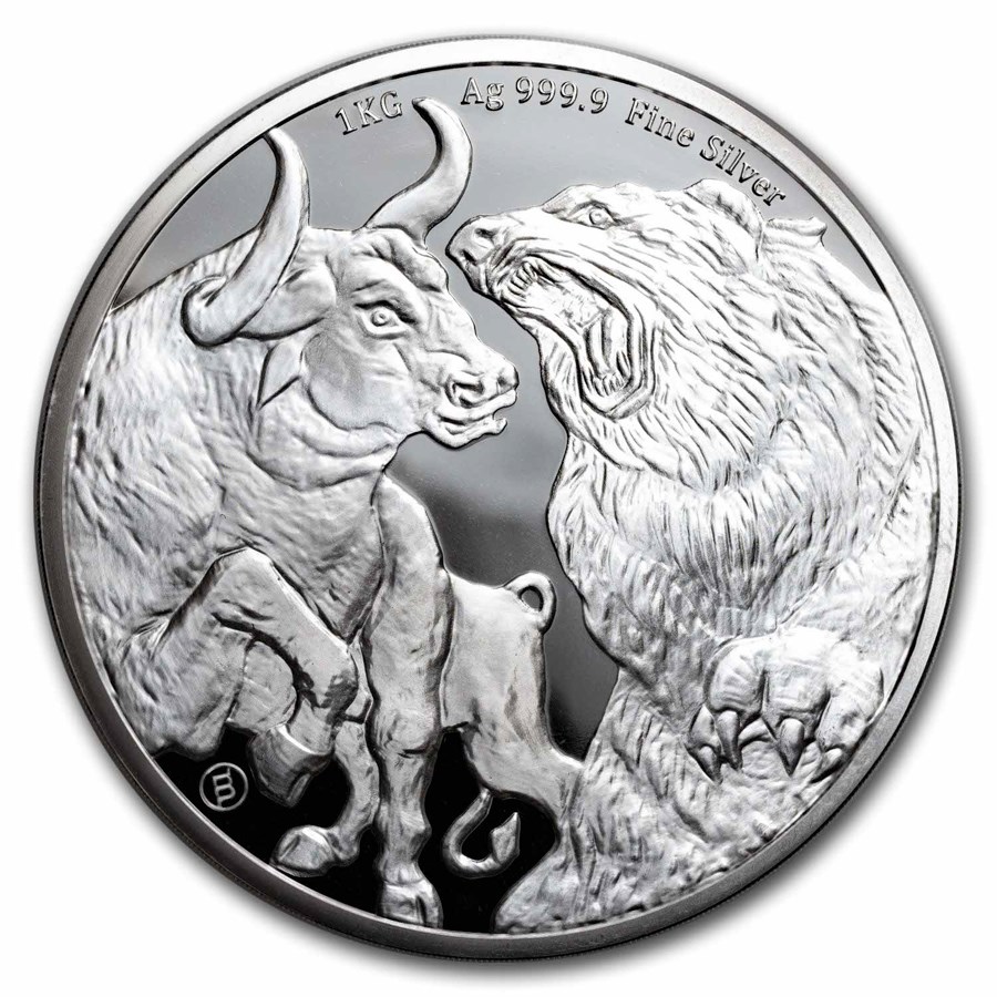 2022 Tokelau 1 kilo Silver $50 Bull & Bear