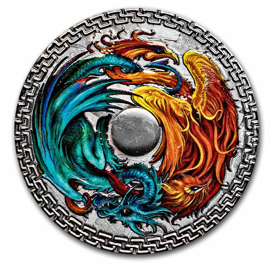 2022 Tokelau 1 oz Proof Phoenix and Dragon