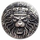 2022 Tristan Da Cunha 5 oz Silver Heraldic Beasts: Lion (No Cap.)