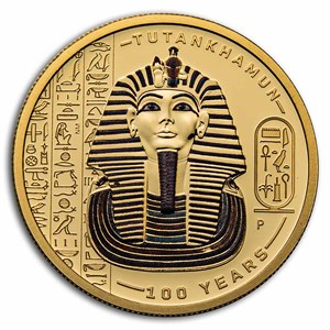 Buy 2022 Tuvalu 1 Oz Gold 100th Anniv. Tutankhamun Discovery Proof 