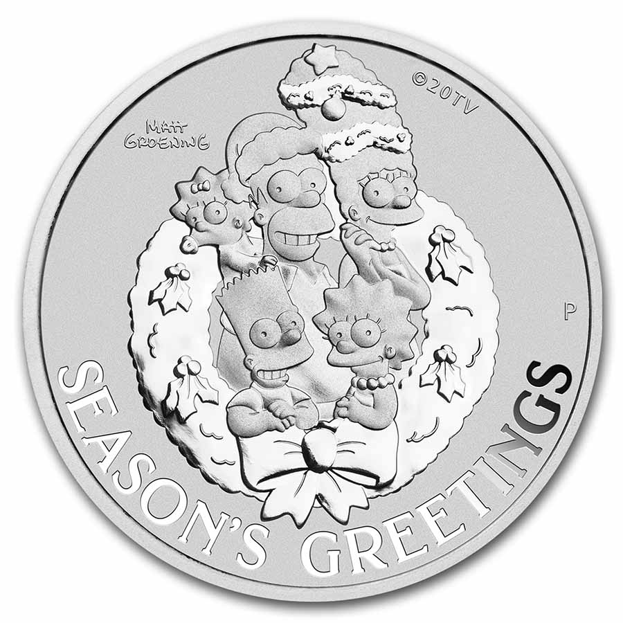 Buy 2022 1 oz Silver Simpsons Season's Greetings | APMEX