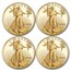 2022-W 4-Coin Proof American Gold Eagle Set (Box & COA)