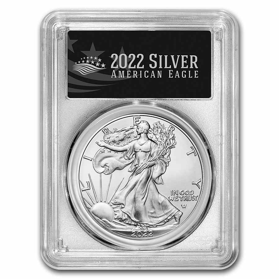 2022-(W) American Silver Eagle MS-70 PCGS (FDI, Black Label)