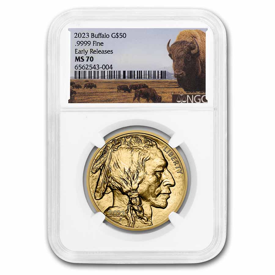 Buy 2023 1 Oz Gold Buffalo MS 70 NGC Early Release Buffalo Label APMEX   2023 1 Oz Gold Buffalo Ms 70 Ngc Early Release Buffalo Label 260013 Slab 