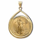 2023 1 oz Gold Eagle Teardrop Pendant (Prong Bezel)