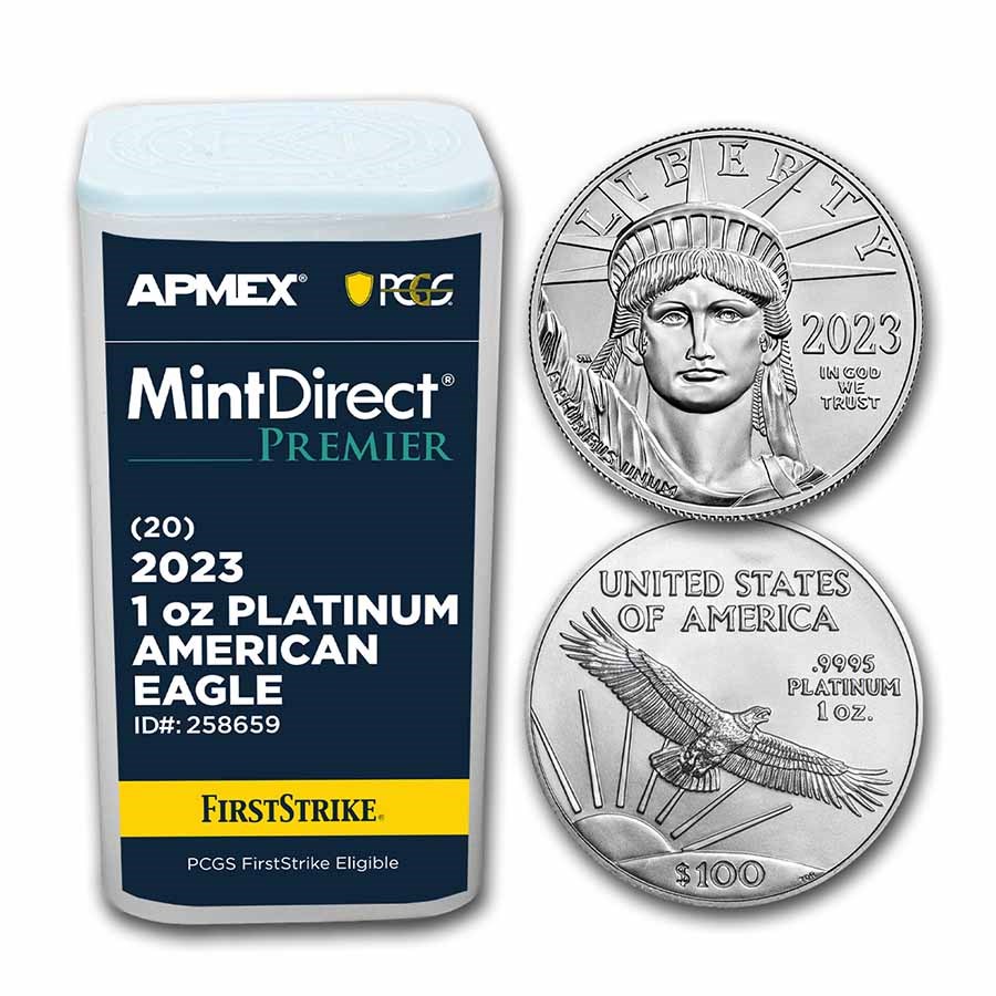 Buy 2023 1 oz Platinum Eagle (20-Coin MD® Premier + PCGS FS® Tube) | APMEX