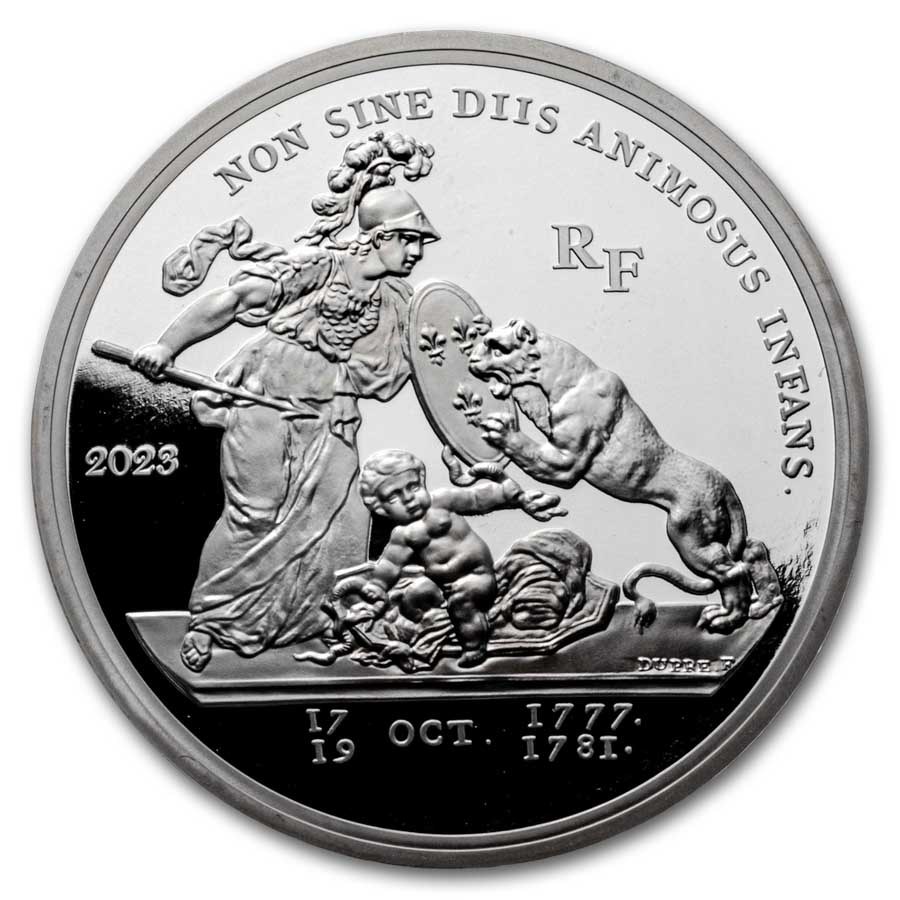 2023 1 oz Silver €20 Dates of Humanity Proof: Libertas Americana