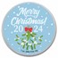 2023 1 oz Silver Colorized Round - Deer Under Mistletoe & Snow