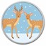 2023 1 oz Silver Colorized Round - Deer Under Mistletoe & Snow