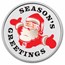 2023 1 oz Silver Colorized Round - Season's Greetings Santa