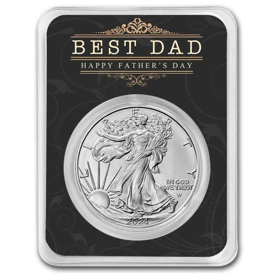 2023 1 oz Silver Eagle - w/Best Dad, Happy Father's Day, In TEP