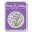 2023 1 oz Silver Eagle - w/Happy Birthday, Purple Card, In TEP