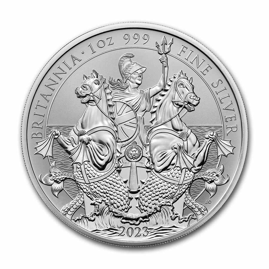 Buy 2023 2-Coin Silver 1 oz Britannia Proof/Reverse Proof Set | APMEX