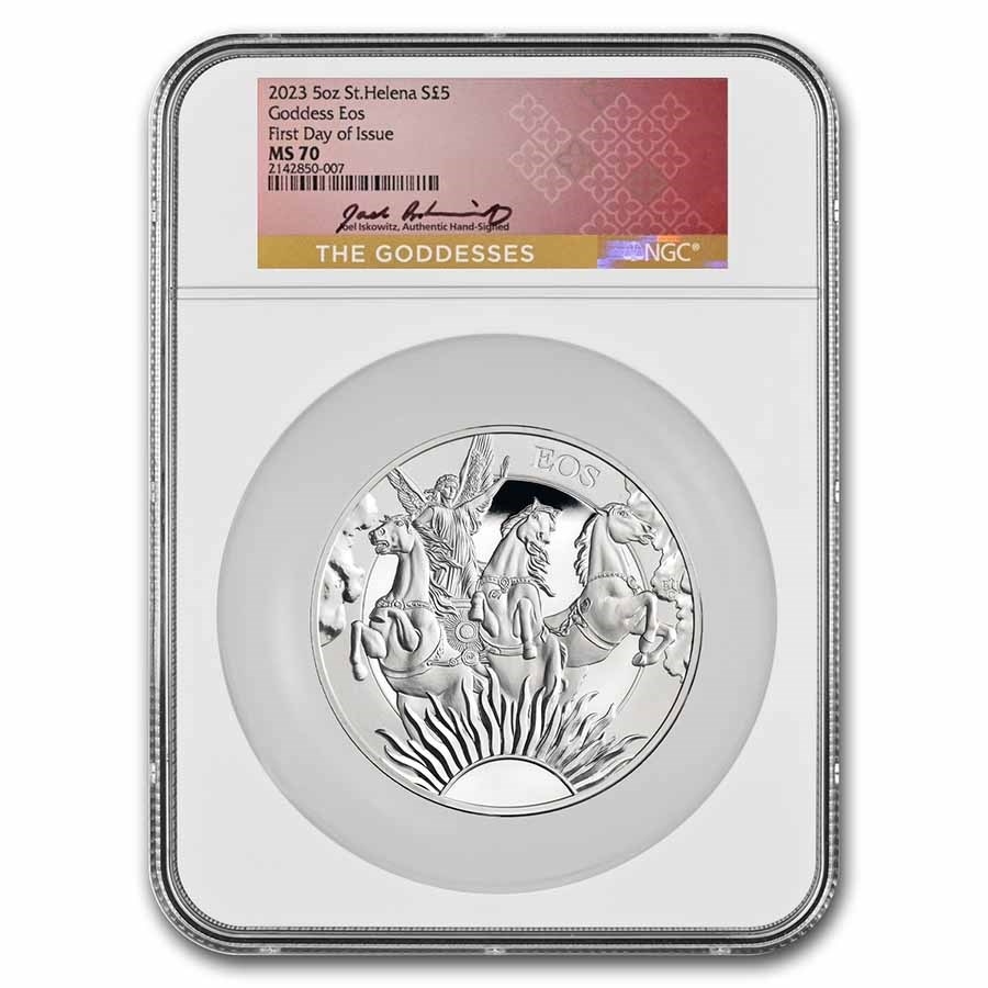 2023 5 oz Silver Eos and the Horses MS-70 NGC (FDI)