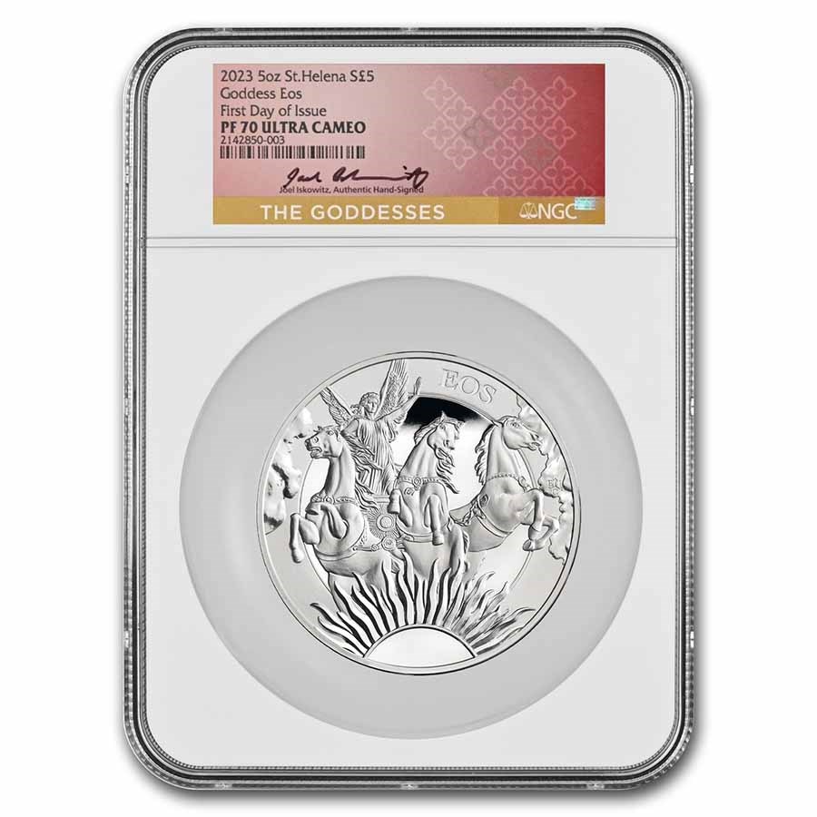 2023 5 oz Silver Eos and the Horses PF-70 NGC (FDI)